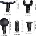 Massage Gun Heads, Replaceable Massager Gun Attachment 9 Different Muscle Massager Heads for 18-19mm Deep Tissue Percussion Massage Head s