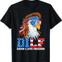 DILF Damn I Love Freedom Eagle Funny Patriotic 4th Of July T-Shirt Large