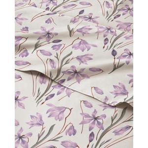 Floral Sheets - Pink Floral Bed Sheet Set - 1 Flat & 1 Fitted & 2 Pillowcases w/ Deep Pockets - Comfy, Wrinkle & Fade Free - Boho Botanical Bedding - Ultra-Soft, Breathable & Cooling - Full Size Set (08 - Iris)