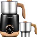 AMZCHEF Milk Frother Steamer, 8-in-1 IH Induction Heating Frother with 2 Cups (21oz & 13.5oz), Automatic Cold Foam & Heated Milk Maker for Latte, Cappuccino, Hot Chocolate (Black)