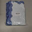 ORTIGIA Long Cute Scalloped Bathroom Rugs Runner, Fun Blue Plush Microfiber Scallop Bath Mats Non Slip Washable Quick Dry Absorbent, Rug Carpet for Bathtub Sink Laundry Room Bedroom, 17x47 (1'5" x 3'11")