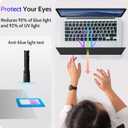 Peslv 16 Inch Laptop Privacy Screen Compatible with Lenovo Hp Dell Acer Asus Thinkpad Envy Xps Computer 16:10 Aspect, Removable Anti Glare Blue Light Filter Protector, 16" Monitor Security Shield