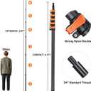 Carbon Fiber Telescoping Pole, Multi-Purpose High Reach Extension Pole 24FT
