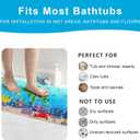 XIYUNTE Baby Bath Mat for Tub Non Slip Kids Bath Mat - 40''x16'' Extra Long Cartoon Bathtub Mat Non Slip Kids Shower Mat Eco-Friendly Toddler Bath Mats with Suction Cups, Machine Washable, Sea Turtle
