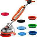 HHQ Commercial Floor Scrubber Machine, 13" Heavy Duty Orbital Floor Cleaner Buffer and Polisher- Deep Cleaning Hard Floors and Carpets with Ease, 3 Brushes & 3 Cleaning Pads, Orb-6