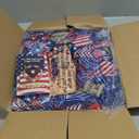 250th Anniversary Patriotic Wreath, 4th of July Wreaths for Front Door with Wooden Eagle Door Sign & Red White Blue Ribbon for Independence Day Memorial Day Patriotic Decorations(18In, 1Pcs)