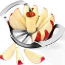 4.72 Inch Extra Large Apple Slicer with 12 Blades - Professional Heavy Duty Apple Cutter -304 Stainless Steel Apple Corer Tool - Sharp Apple Slicer and Corer - Easy to Use - Dishwasher Safe