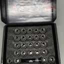 Orion Motor Tech M14x1.5 Lug Nuts Black with Spline Tuner, 2 inches Length Conical Wheel Nut, Compatible with Chevy GMC Ford Cadillac Lincoln SAAB Saturn Silverado 1500 Savana, Set of 24