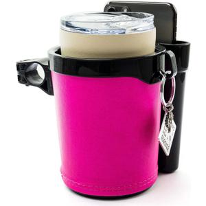 Bike Cup Holder Handlebar Cruiser with Cell Phone Holder Key Holder for Bicycle Motorcycle Scooter Boat Rose