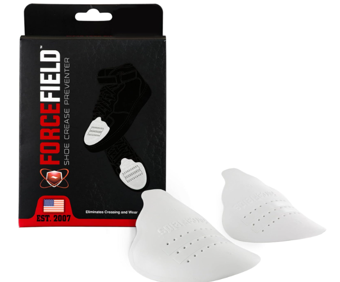 3 x FORCEFIELD Shoe Crease Preventer - Foam Crease Protector for Shoes & Boots - Fits Inside Toe Box, Prevents Creasing - Adhesive Strips for Secure Fit - Fits Kids Size 4-7, Womens 5-12, Mens 8+ (Medium)
