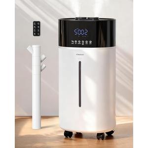 Yokekon Cool and Warm Mist Humidifier Large Room, 4.76Gal/18L Humidifiers for Bedroom 2500 sq ft, Air Humidifiers for Home with Diffuser&Extended Tube, Whole House Humidifiers for Nursery Baby Plants