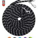 Long Dog Leash for Dog Training 10FT 16FT/30FT/50FT/100FT, Reflective Threads Rope Dog Leash, Heavy Duty Dog Lead for Large Medium Small Dogs Walking Playing, Camping, or Yard
