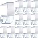 Boao 8 Pieces Table Skirting Clips SMC Model Plastic Tablecloth Clips for Table 1.5-2 Inch with Hook and Loop for Meeting Party Indoor Outdoor Events