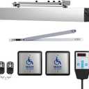 Handicap Door Opener, Automatic Swing Door Operator for Disabled People, Low Energy ADA with Stainless Steel Wave-to-Open Buttons