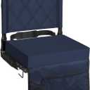 Sheenive Stadium Seats for Bleachers with Back Support, Bleacher Seats with Backs and Cushion Wide, Padded Portable Folding Comfort Stadium Chair with Shoulder Strap, Navy Blue 2 Pack