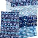 Hallmark Medium Holiday Gift Boxes with Lids (12 Shirt Boxes, 4 Designs: Snowflakes, Stripes, Sweater Pattern, Reindeer) for Christmas, Hanukkah, Holiday Parties, Hostess Gifts