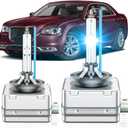 Fit for Chrysler 2011-2024 300C 300S 2015-2017 200C 200S 2017-2020 Pacifica Minivan 2020-2024 Voyager Minivan D3S HID Xenon Headlight Bulbs, High Low Beam Light Bulb, 8000K Blue, Pack of 2