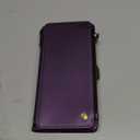 Defencase for iPhone 17 Pro Max Magnetic Wallet Case Compatible with Magsafe with RFID Blocking Zipper & Card Holder for Women Men PU Leather Strap Detachable Case for iPhone 17 Pro Max 6.9", Purple