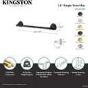 Kingston Brass BA3962PB Restoration Towel-Bar, 18-Inch, Polished Brass