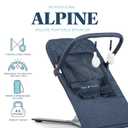 Baby Delight Alpine Deluxe Portable Bouncer, Infant, 0 - 6 Months, Quilted Indigo
