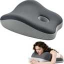 Memory Foam Ergonomic Wedge Pillow for Sleeping Reading Sitting up, New Cushion for Waist & Neck Support - Grey