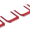 Car Makeup Vanity Mirror Visor Decorative Cover Trim for Chevrolet Corvette C8 Z06 2020-2025 Soft Carbon Fiber (Red Carbon Fiber)