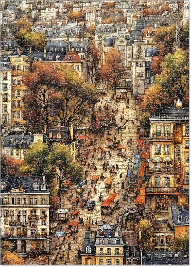 ELX 1000 Piece Jigsaw Puzzle for Adults,The Ancient Street Unique Difficult and Challenge Large Puzzle Game, Room Wall Decor (27.6 in X 19.7 in)