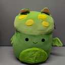 Squishmallows Original 14-Inch Earling Neon Green Mushroom Bat - Official Jazwares Plush (Large)