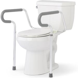 Medline Guardian Toilet Safety Rail - Adjustable Height, Robust & Reliable, Ideal for Medical Patients, Hospitals, Nursing Homes