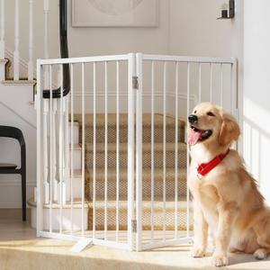 Snagle Paw Freestanding Dog Gate, 40" W x 36" H, 2-Panel, White