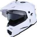 1Storm Dual Sport Motorcycle Motocross Off Road Full Face Helmet Dual Visor: HF802 Large