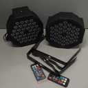 U`King LED Par Lights DJ Stage Light Corded RGB 36 LED with Sound Activated Control DJ Uplighting for Wedding Party Club Christmas Stage Lighting (2 Packs)