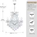 12-Light Crystal Maria Therese Luxury K9 Crystal Chandelier for Dining, Living Room, Bedroom, Entryway
