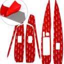 AIRSPEED for 2018-2024 Toyota Camry Carbon Fiber Car Door Window Button Cover Center Console Interior Trim Accessories, Black with Folding Rearview Mirror Button