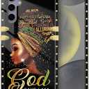 DAIZAG Compatible with Samsung Galaxy S24/S25 Case,Gorgeous Passionate Black Girl Golden Decoration Soft TPU Protective Cover Shell Case Anti-Scratch for Samsung Galaxy S24/S25