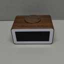 Digital Alarm Clocks for Bedrooms, Bluetooth Speaker, Alarm Clock with Wireless Charging, White/Brown Noise Sound Machine for Sleep with Night Light Wooden Vintage Decor Birthday Gifts for Men, Women