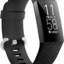 Hamile Bands Compatible with Fitbit Charge 4 / Fitbit Charge 3 / Fitbit Charge 3 SE, Waterproof Replacement Watch Strap Fitness Sport Band Wristband for Women Men, Large, Black