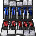 SEDY Helicoil Thread Repair Tool Kit: 320-Piece Metric SAE Heli Coil Rethreading Insert Drill Bits Spark Plug Automotive Engine Motor Stud Bolt Tap Universal Threaded Restorer Restoring Rethread