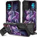 Phone Case for Samsung Galaxy A16 5G 6.7", with Slide Camera Cover Galaxy A16 5G Case, Slim Shockproof Matte Hard Protective Phone Cover with Kickstand Case for Galaxy A16, Purple Dragon Books