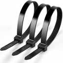 250pcs Black Zip Ties Heavy Duty 12 Inch Cable Ties for Home Office Garden Wire Ties with High Tensile Strength 18lbs