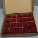 Senjie 20pcs Burgundy Velvet Christmas Ornaments Balls Flocked Christmas Tree 2.36 inch Plastic Balls Xmas Hanging Ornaments Decoration Red