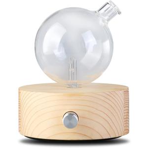 Vintage Aromatherapy Essential Oil Diffuser Lychee New Professional 7 Color Pure Essential Oils Fragrances Aromatherapy Wood & Glass Diffuser for Home Office Hotel SPA (Button Mode86)