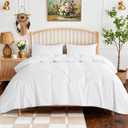 SONORO KATE 100% Egyptian Cotton Sheets - 800 Thread Count, 5-Star Hotel Sateen Weave Bed Sheets, Cooling, Soft & Breathable Bed Sheets Set, Fits 16" Deep Pocket - 4 PC (White,Queen)