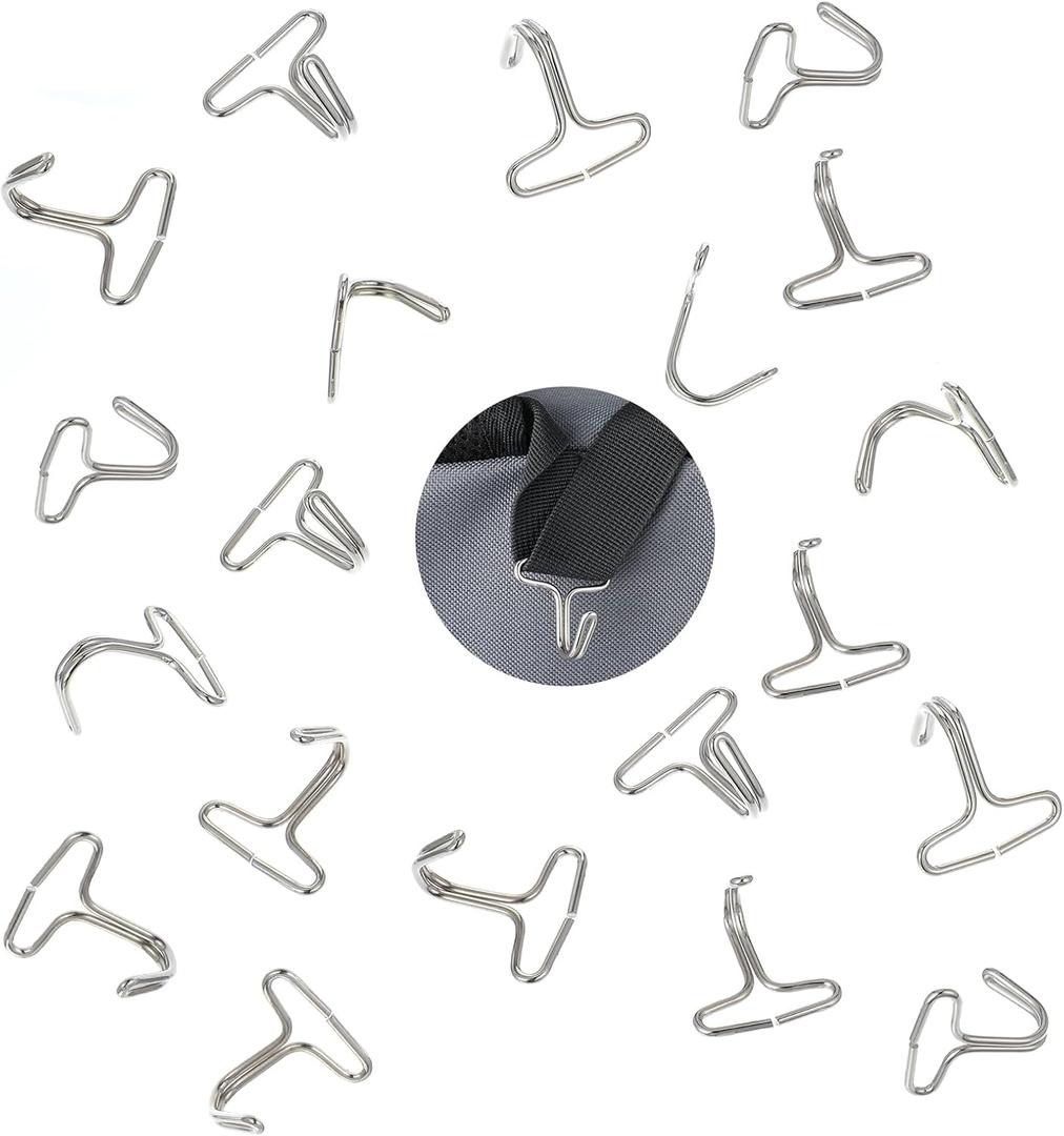 Car Seat Cover Hook, 20 Pcs Car Seat Locking Clip Stainless Steel Car Seat Hooks Metal Fixing Hanger Bag Hooks for Car Fastener Car Seats Mat Pad Headrest Cover Installation Replacement