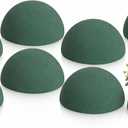 Shihanee 8 Pcs Half Ball Floral Dry Foam Green Round Foam Block Dry Balls Large Flower Craft for Artificial Plant Bouquet Arrangement DIY Craft(3.54 x 1.77 Inches)