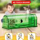 Motel Mouse Humane Mouse Traps No Kill Live Catch and Release 4 Pack - Reusable, Easy to Use & Clean, No Touch Release, Sensitive Includes Cleaning Brush, Instruction Manual & Video - Mousetrap Indoor