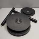 2Pack Drink Table, Small Side Table with Adjustable Height & Heavy-Duty Design, Pedestal Martini Tables for Small Spaces, Sofa Couch, Living Room, Bedroom, Supports up to 88 lbs, Black