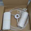 PATIKIL Drum Lamp Shades for Table Lamps 12"x12"x8" Linen Lampshade Set of 2 Easy Assembly Lamp Shade with E27 to E26/E14 Adapters for Floor Lamps Bedside Lamps, White (1.65" Spider)