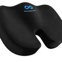 Everlasting Comfort Doctor Recommended Memory Foam Seat Cushion for Office Chairs & Car Seat - Ergonomic Office Desk Accessories for Tailbone Pain Relief, Sciatica & Back Support