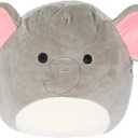Squishmallow Kellytoy Mila 8 Inch Grey Elephant Squishy Plush Animal
